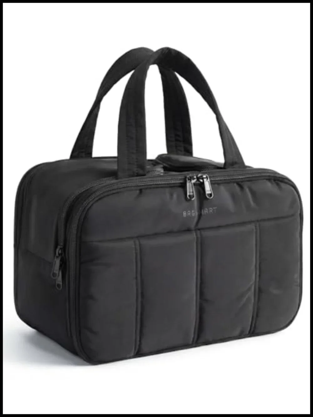 Puffy Travel Toiletry Bag with Handle, Lightweight Cosmetic Makeup Organizer,